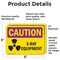 Signmission Radiation & Laser Sign, 3.5 in H x 5 in W, Vinyl Decal, Rectangle OS-2PACK-CR-D-35-L-10197 - alternate 6